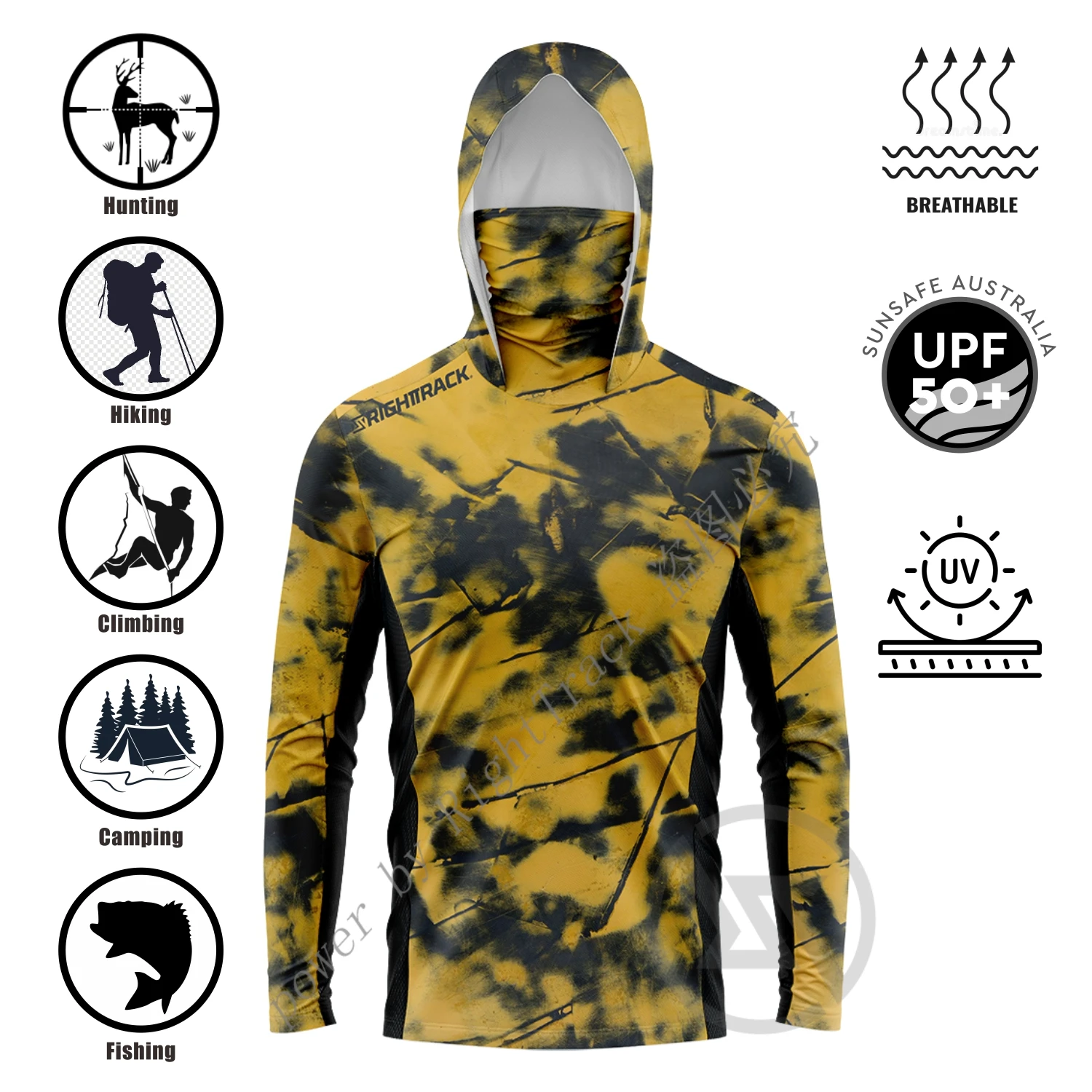 New Fishing Apparel Summer Outdoor Jersey Men Long Sleeve T Shirts Clothing Sun Uv Protection Breathable Hooded Fishing Wear view 5