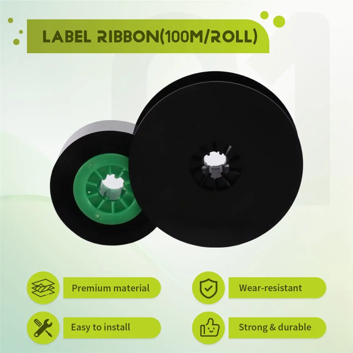 1PCS BZ-500BK -IR50B MAX Label Ribbon for LETATWIN Electronic Lettering Machine -550E -550A -550A2 Label Maker