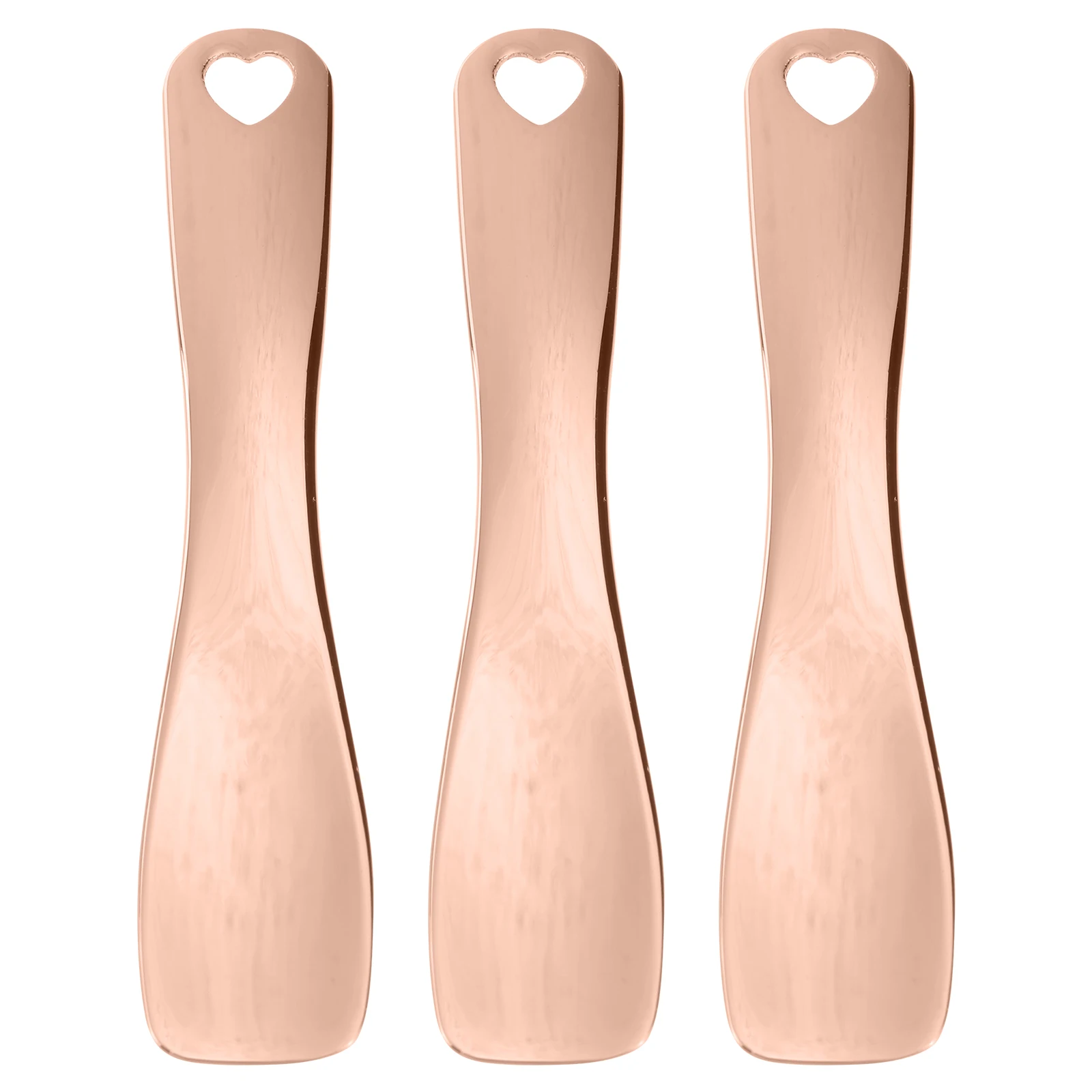 

3 Pcs Eye Cream Spoon Zinc Alloy Durable Safe Improve Circulation Relieve Fatigue Skin Care Tools Compact Easy to Carry Long