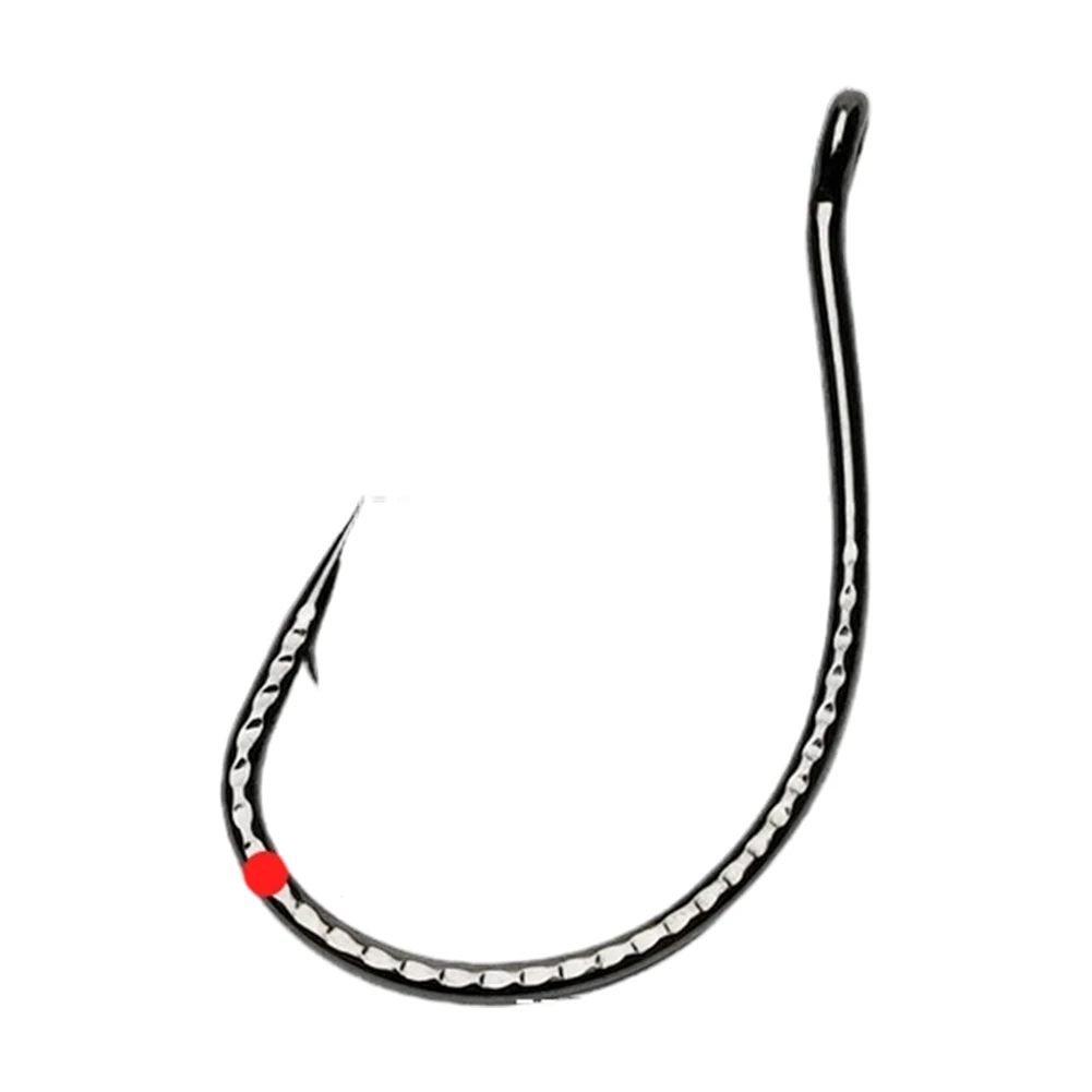 20-Pack Dragon Scale Fishing Hooks with Smooth Anti-Slip Tube on Shank to Minimize Line Friction and Prevent Damage