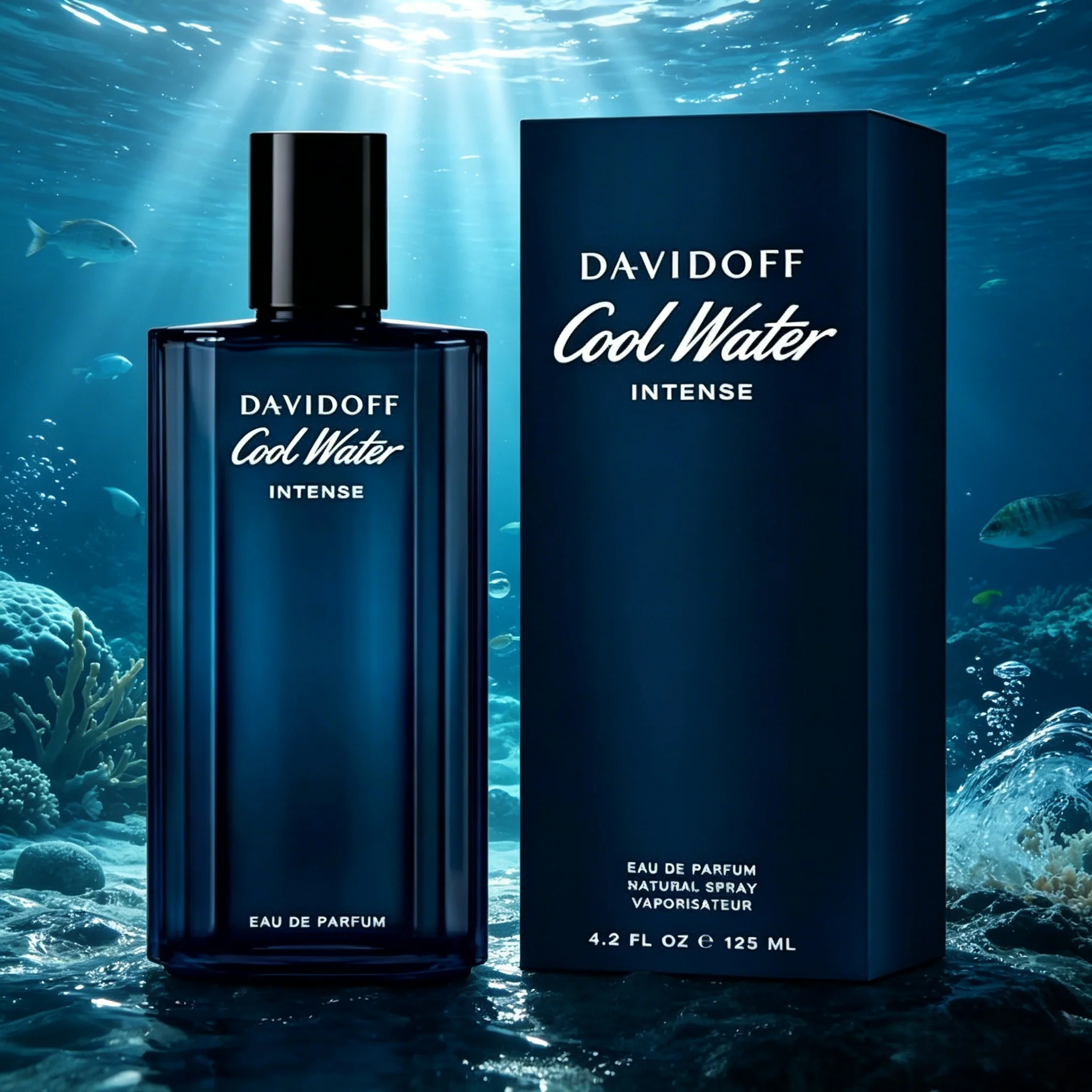 

Davidoff Cool Water Intense Eau de Parfum for Men, Refreshing Aquatic Woody Scent, Sophisticated Design, Perfect Holiday Gift