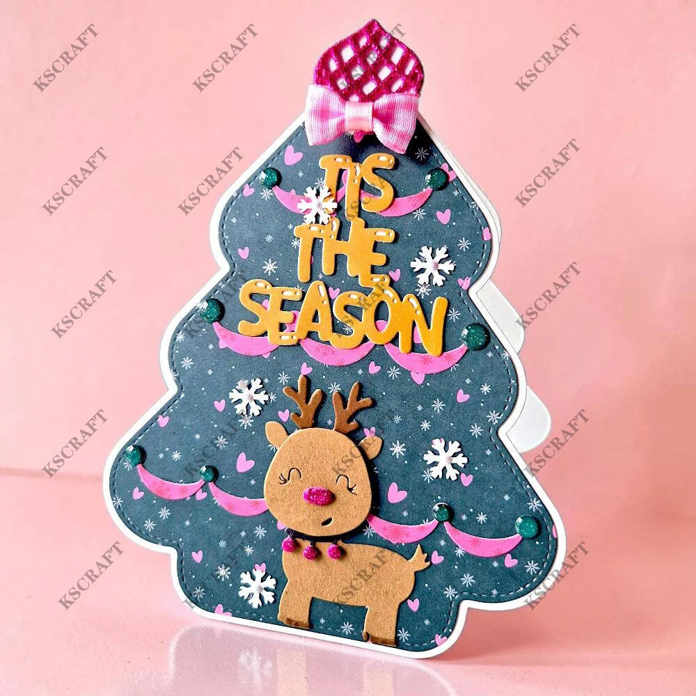 KSCRAFT Christmas Tree Shaker Mini Album Cutting Dies Stencils for DIY Scrapbooking Decorative Embossing DIY Paper Cards view 4