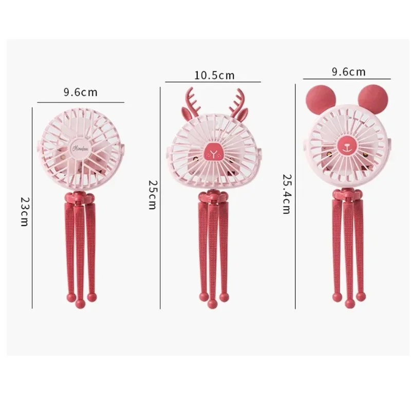 Portable Stroller Fan USB Rechargeable – Flexible Tripod Clip Fan for Baby Stroller, Car Seat, Desk, Quiet Mini Personal Fan