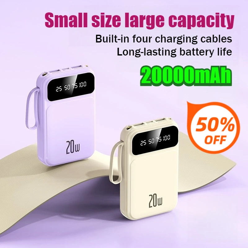 20000mAh Power Bank Dual-port High-capacity Type-C Portable Charger