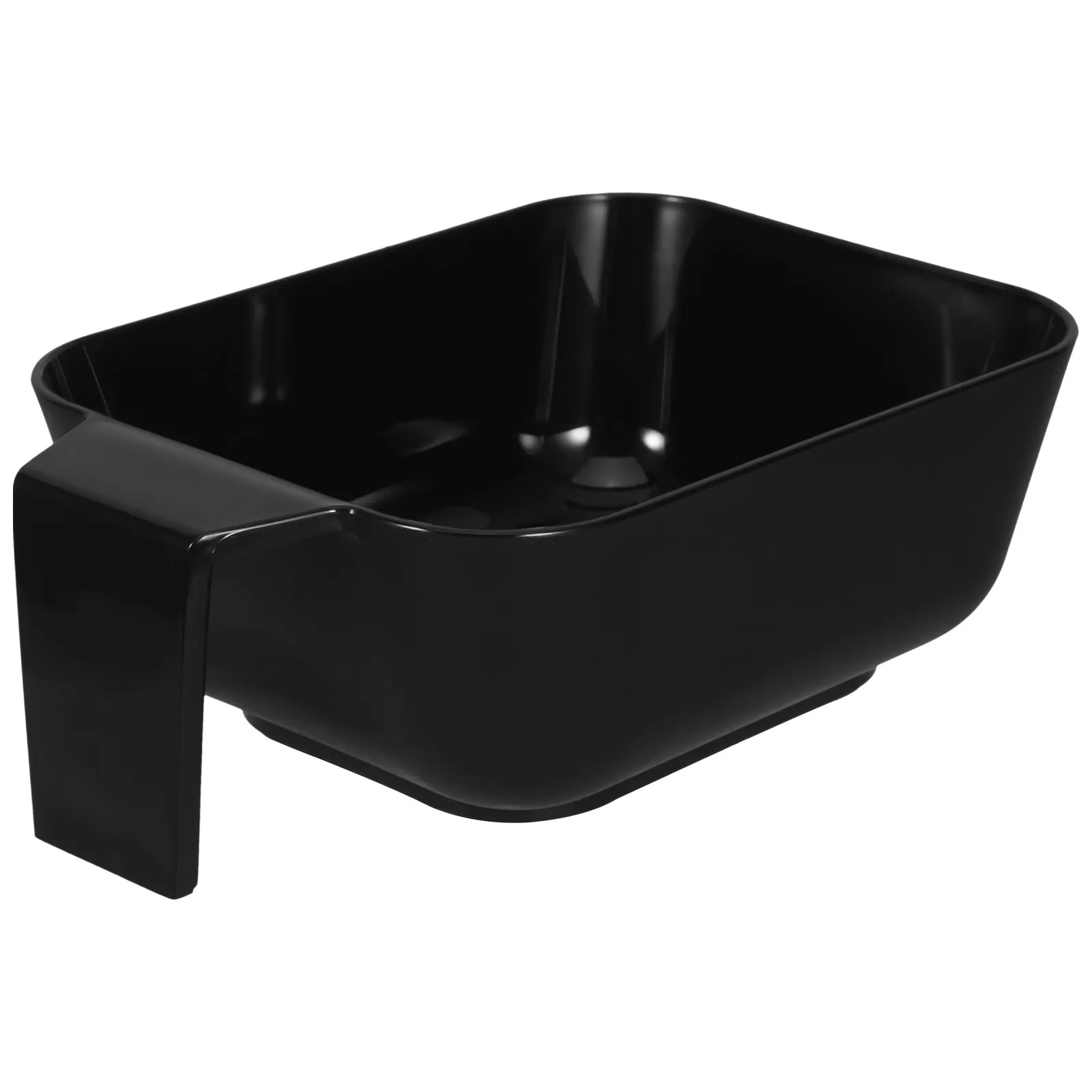 

Black Hair Coloring Bowl with Comfort Grip Handle Heavy Duty Plastic Tinting Bowl for Professional Hairdressers DIY Color Mixing