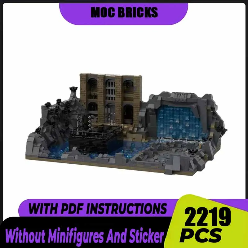 Popular Hero Movie YcMoc Building Blocks Batcave Scene Model Technology Bricks DIY Assembly Dark Knight Toys For