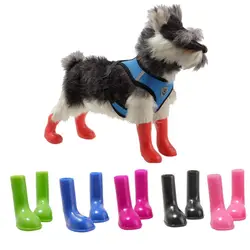 4Pcs Non Slip Pet Dog Shoes Waterproof Prevent Licking Paws Dog Rain Boots Breathable Softshell Pet Paws Protective Outdoor