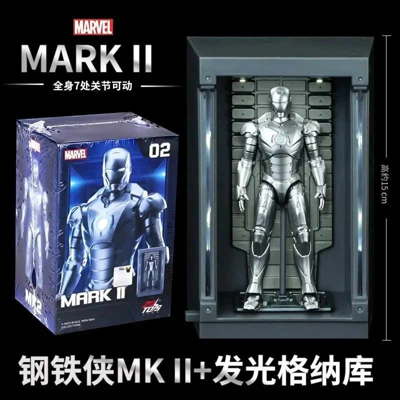 Avengers Iron Man Figures Mk7 Gnaku Complete Model Anniversary 4-Inch Series Base Version Gnaku Suit Figure Boy Birthday Gift