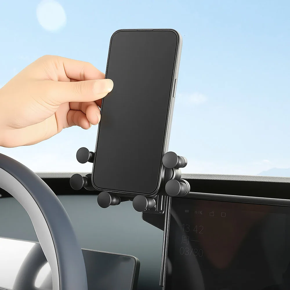 Navigation Screen Phone Holder ABS Material Interior Modification Accessories Fit For Leapmotor A10 Stable And Anti Shake