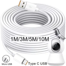 1-10M Extra Long Micro USB Fast Charging Data Cable USB To Type C Cable For Samsung Xiaomi Android Smart Phones Camera Data Cord