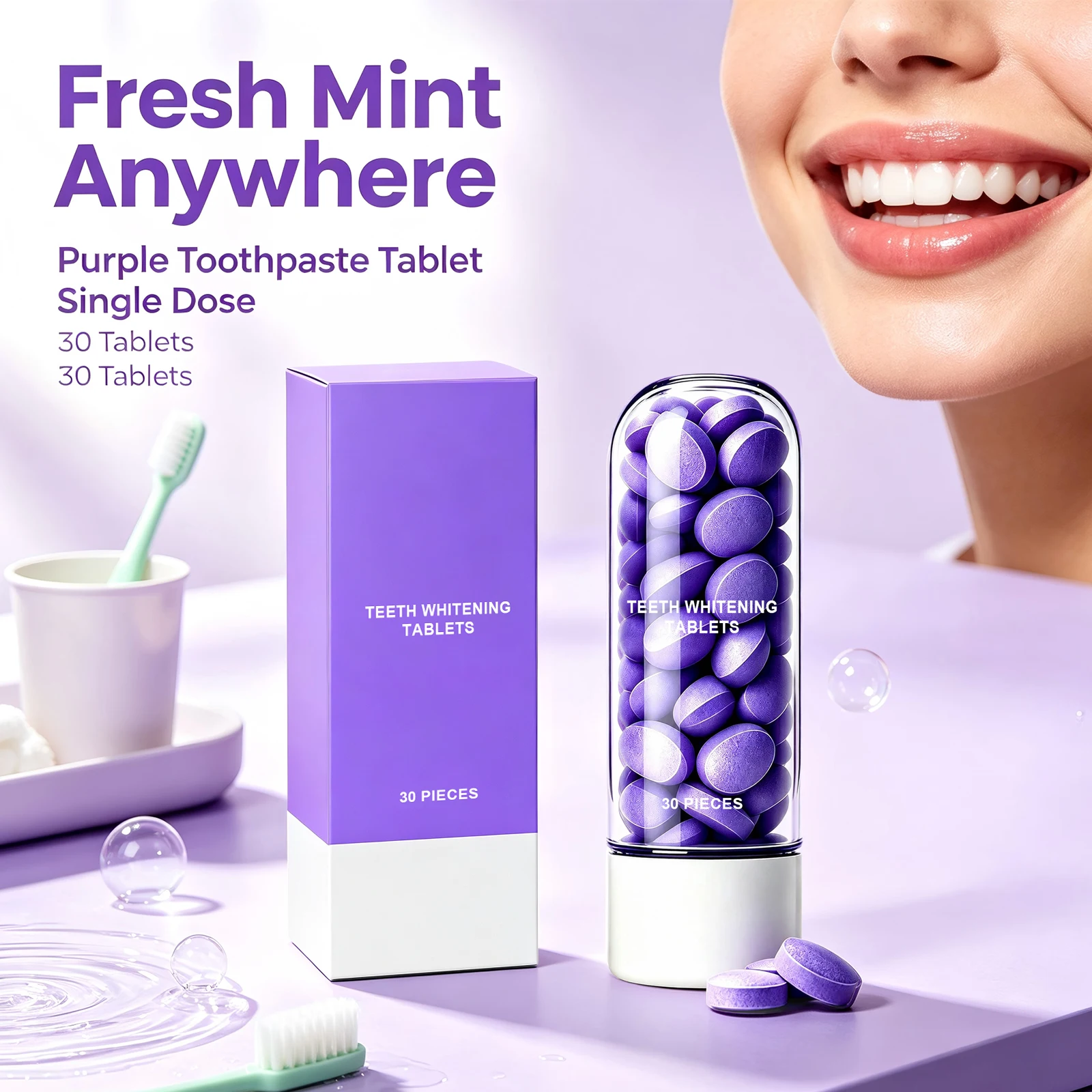 Chewable Teeth Whitening Table - огляд і ціна Teeth Whitening Toothpaste