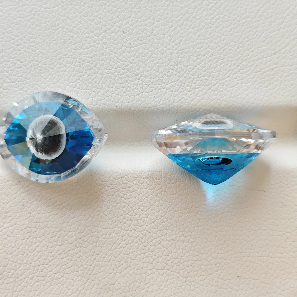 Marquise Cut Evil Eye Artificial Gemstone Loose Gemstone for Jewelry