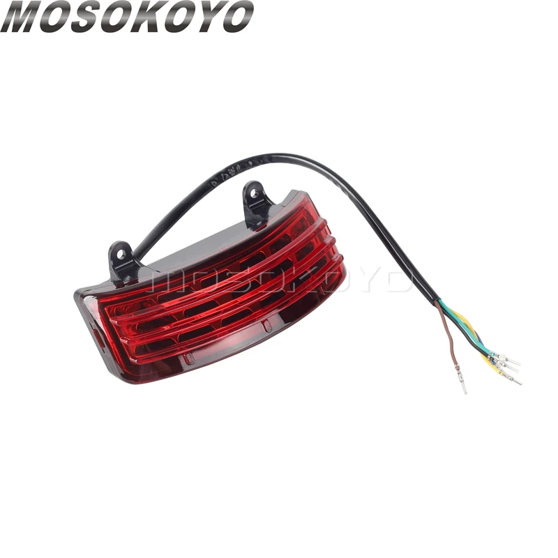 Motocykl Tri-Bar LED tylny błotnik hamulec lampa kierunkowskazu tylnych świateł przydymione soczewki dla przemieszczanie się po ulicy Harley Touring FLHX FLTRX — zdjęcie 6