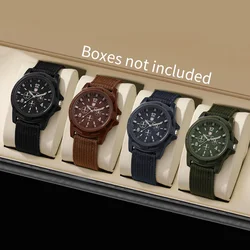 4PCS Men Military Watches Set Casual Sport Quartz Watch Nylon Band Male Clock Watch Relogios Masculino（Without Box）