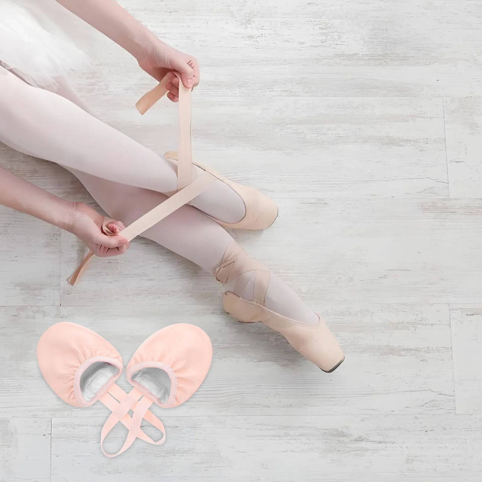 

1Pair Foot Point Shoes Elastic Band Professional Ballet Dance Shoes Half Toe Protector Breathable Non Slip Size 37