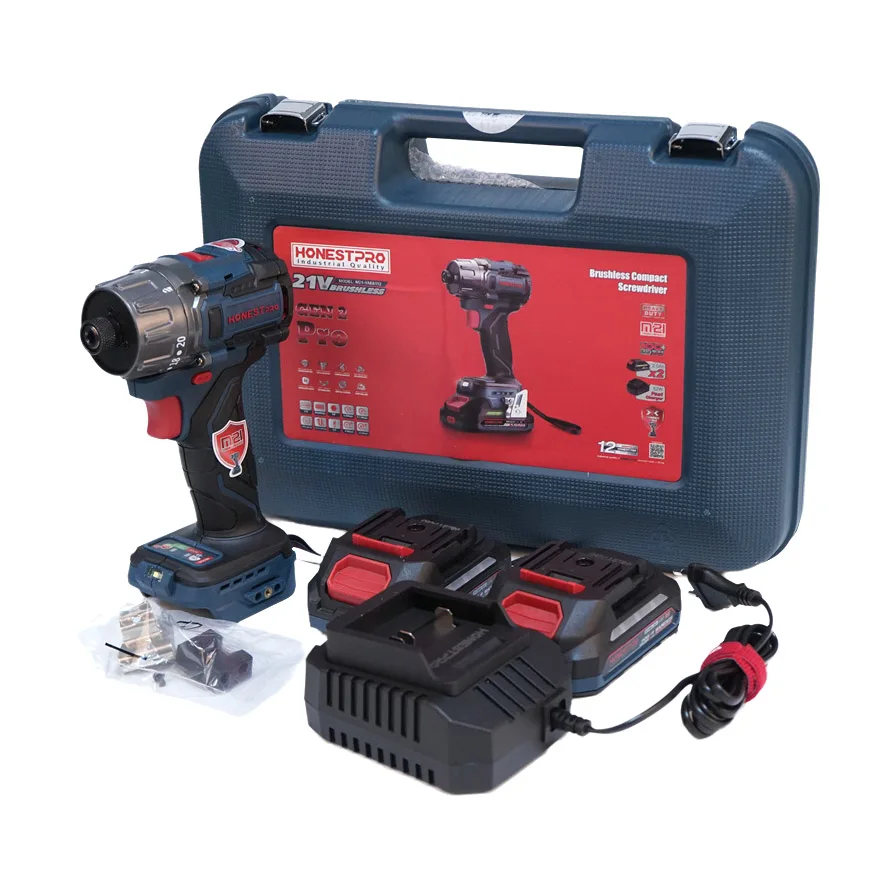 

High Quality Multifunction 21V Battery Powered Custom Brushless Electric Cordless Impact Screwdriver Tool