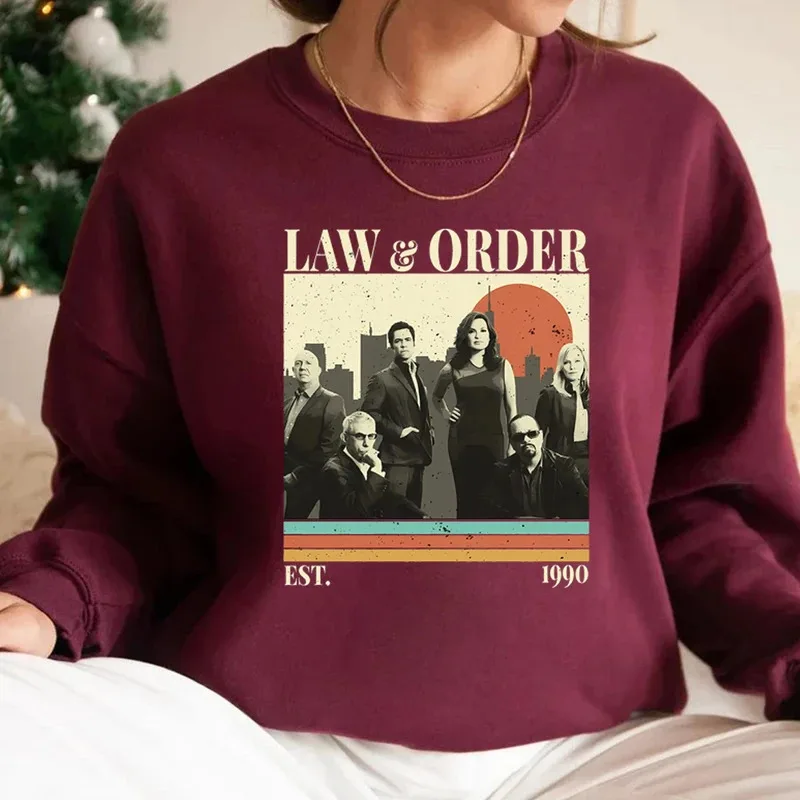 

DY20Vintage Law and Order SVU Sweatshirt Elliot Stabler and Olivia Benson Shirt Detective Tv Series Hoodie Retro Crewnck Sweatsh