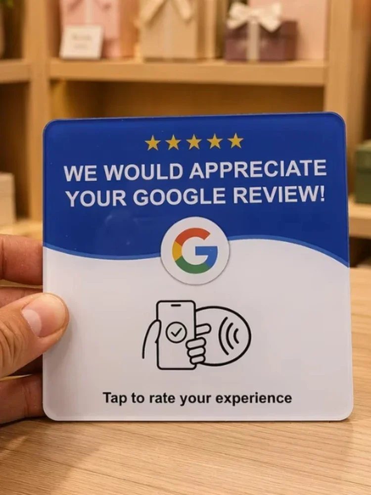 10 Stück wiederverwendbare Google-Bewertungskarte mit NFC-Funktion, programmierbare NFC-Karte für Bewertungen auf Google, benutzerfreundlich, zeitsparend, direkt ab Werk erhältlich.
