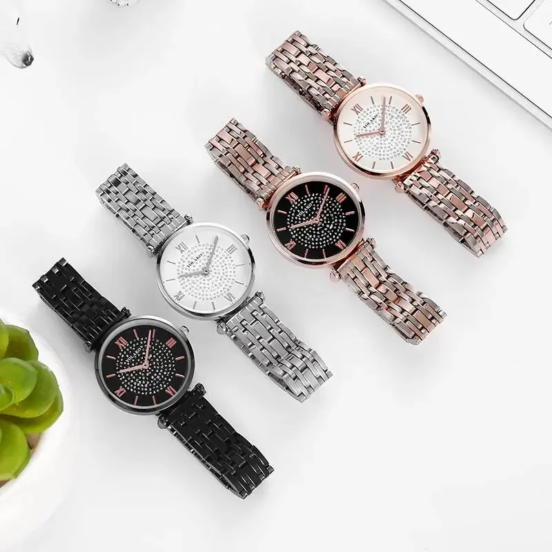 2024 Women Watches Quartz Best Selling Products Dropshipping Stainless Steel Stainless Steel Dress Wristwatch Relogio Masculino