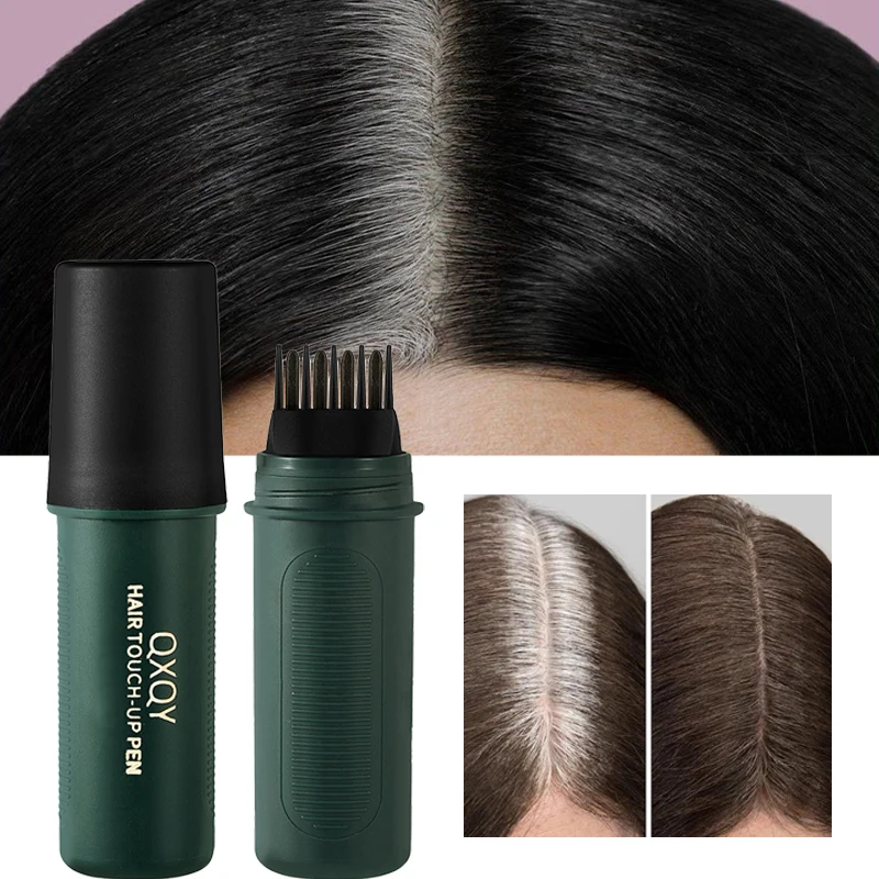 

Ручка для коррекции цвета волос QXQY, покрывающая белые волосы, цвет физически фиксирует, нежная текстура, удобный в использовании, гель для волос