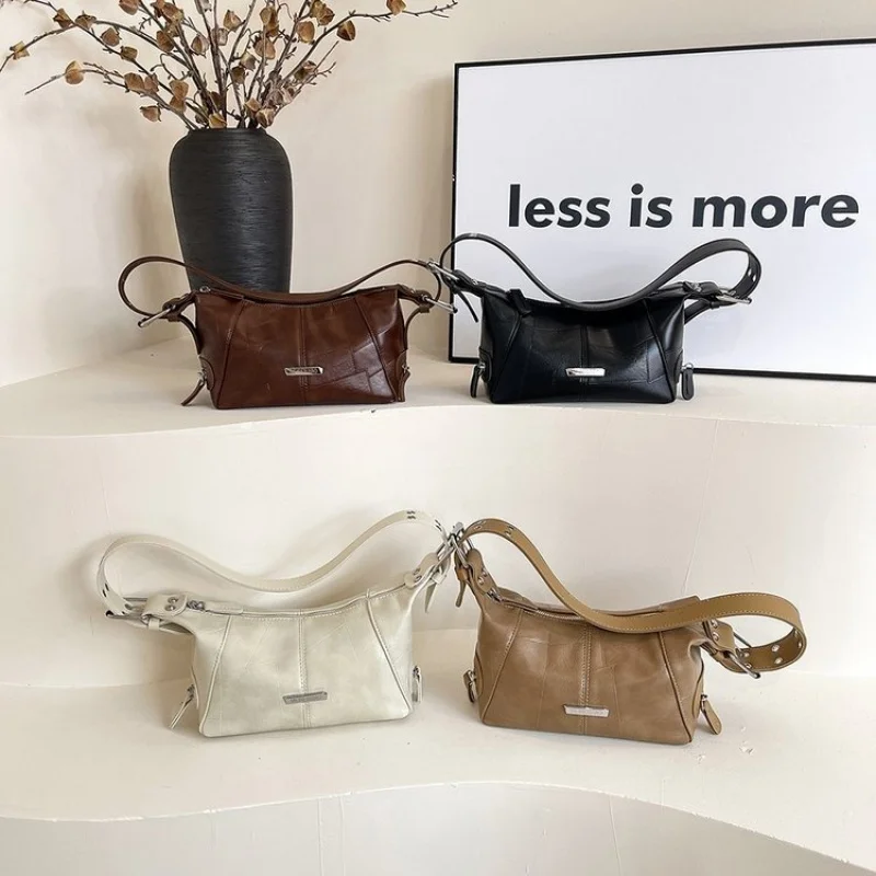 

Женская сумка через плечо из кожи премиум-класса, повседневная, простая, винтажная и известная дизайнерская, пригородная ​