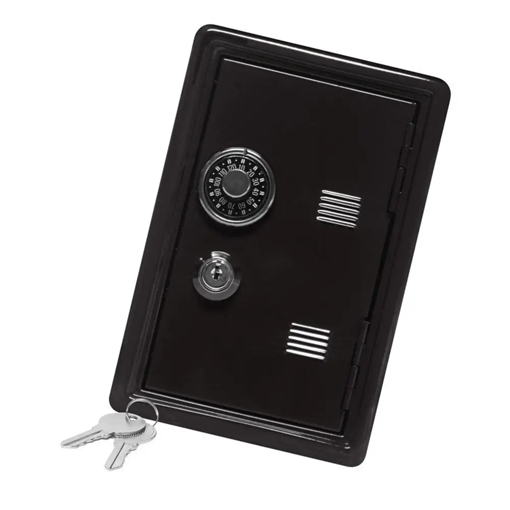 1Pcs Iron Money Storage Box Desktop Strongbox Lock Bank Versatile Money Container Desktop Password Case