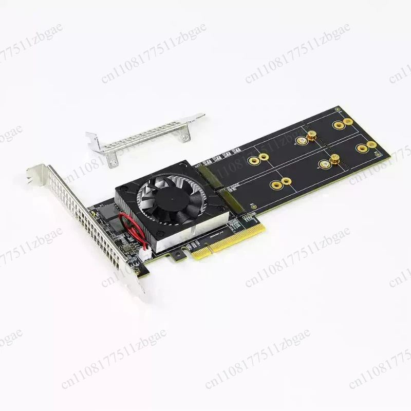 Split-Free PEX8747 4 M.2 NVMe To PCIe 3.0 X8 Expansion Card, Support 22110/2280/2260/2242/2230 SSD