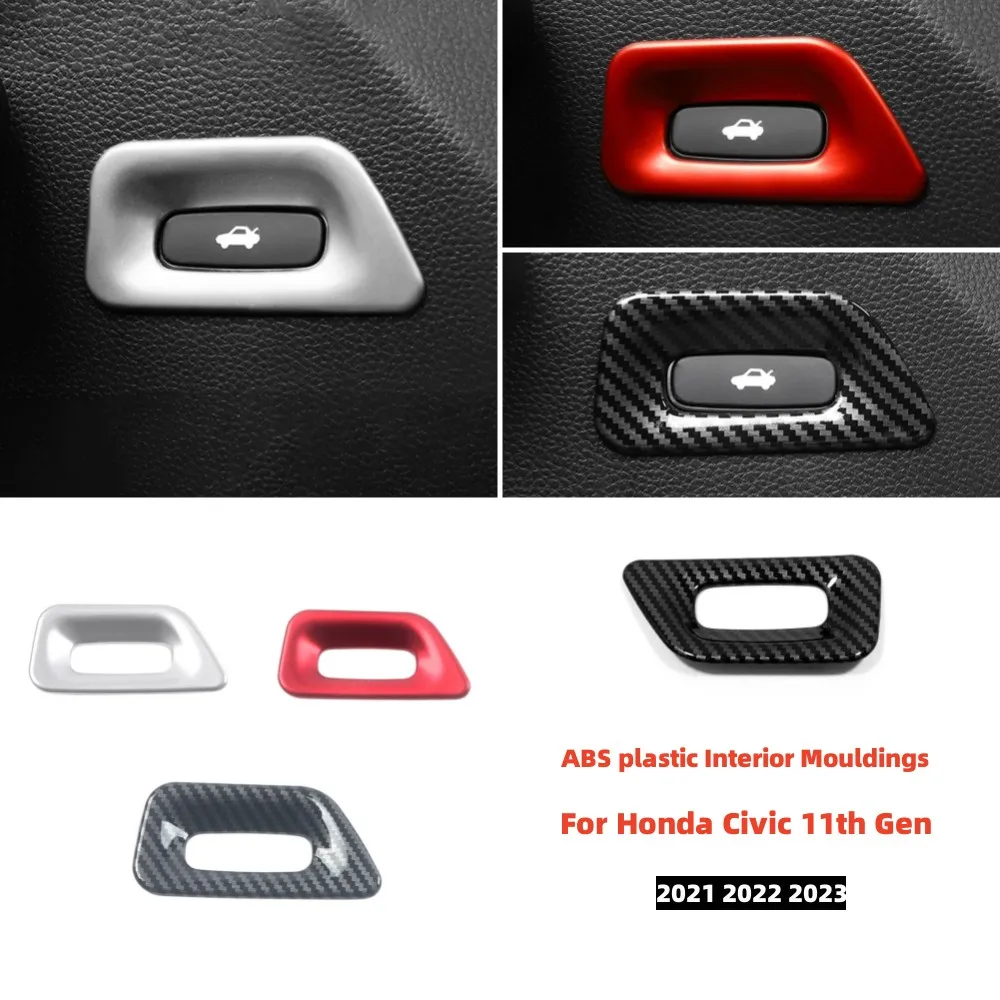 

For Honda Civic 11th Gen 2021 2022 2023 Electric Door Styling Accessories Car Trunk Switch Button Frame Trim Tailgate Open Cover