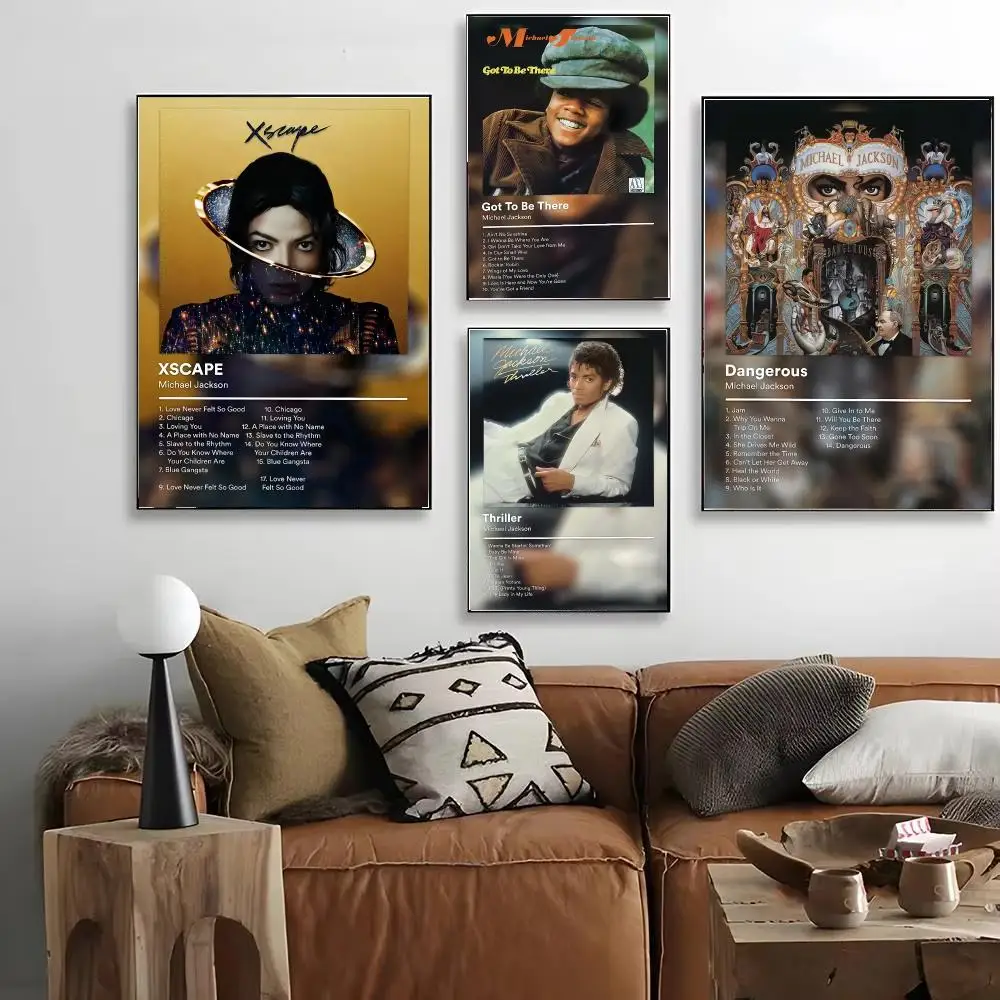Classic M-Michael Jackson Poster HD Art Decorative Wall Art Waterproof Home Décor for Living Room Bedroom Café Stylish Gift