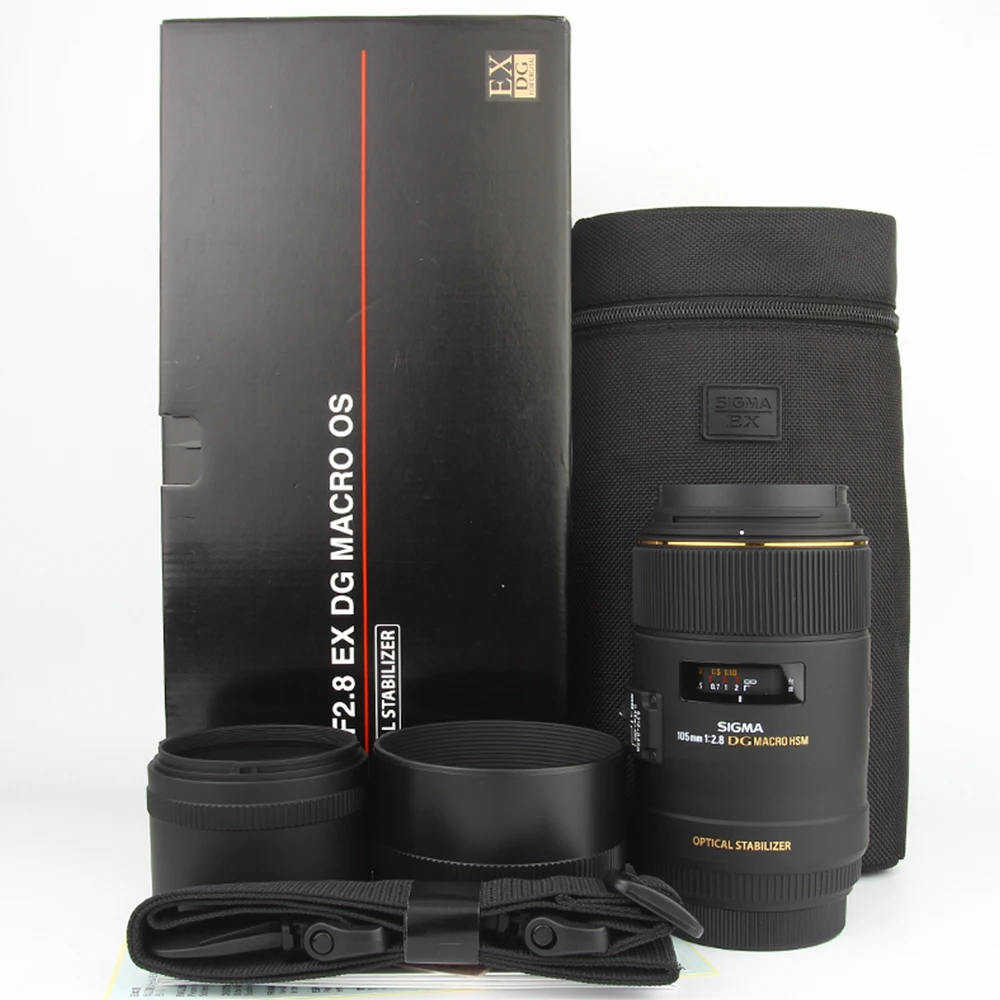 Sigma 105mm F2.8 EX DG OS HSM Macro Lens Full Frame 105mm F2.8 Macro Lens For Canon Mount or Nikon Mount