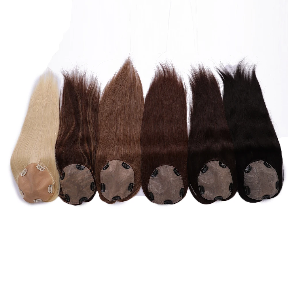 Blonde Color 12-20 Silk Base Hair Toupee Woman 15x16cm Brazilian Human Hair Hairpieces for Women in Stock