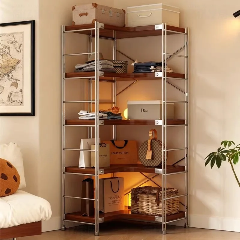 L-shaped corner rack, family living room corner multi-functional storage rack, bedroom floor-to-ceiling multi-layer storage rack