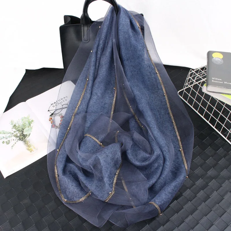 

Autumn Winter New Mohair Scarf Korean Fashion Versatile Silk Scarf Warm Beaded Shawl Two-Way Women