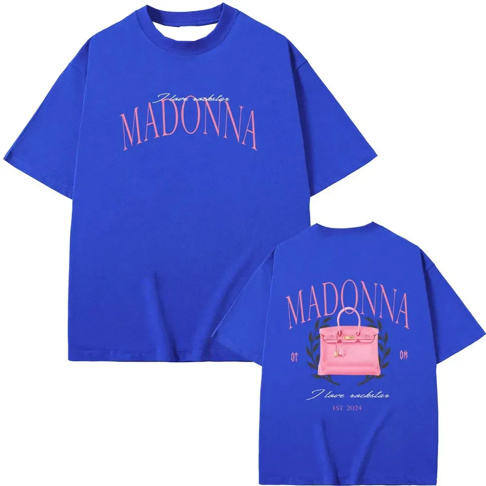 

2025 Summer Hot Selling Artist Natanael Cano Madonna Double Sided Printed T-shirt Women's Casual T-shirt Hip Hop Vintage