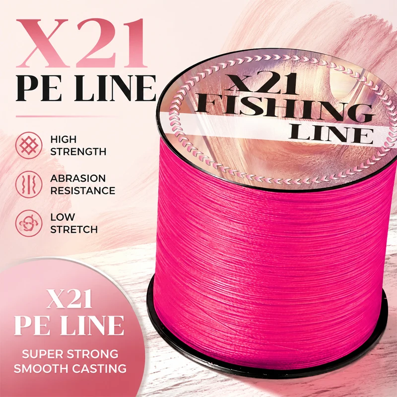Micro New Fishing Lines 21 Strands Braided PE Smooth Multifilament Line300m  500m 1000m  Sea Fishing Carp Fly Wire Line Tool