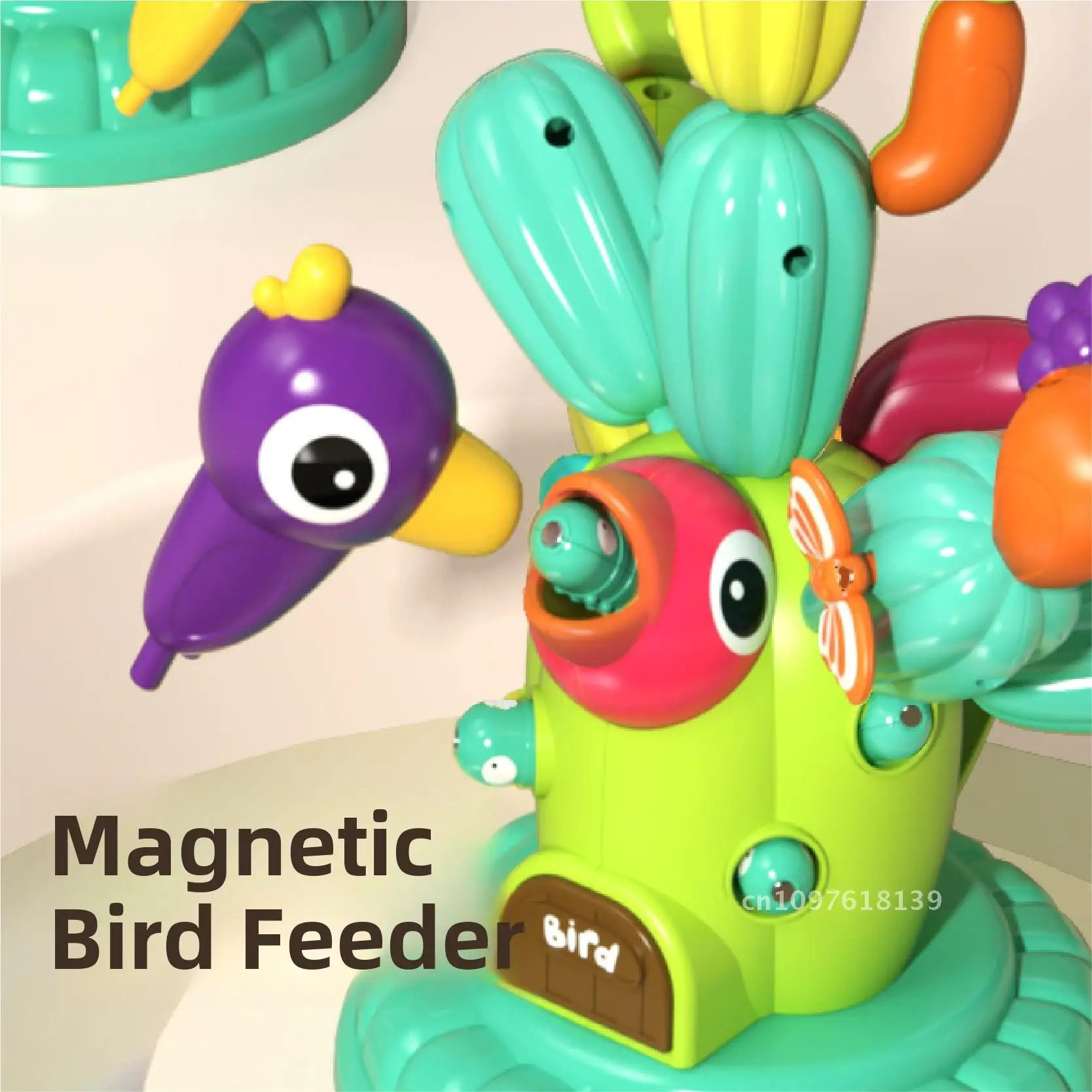 Bloques de construcción de Collage de Cactus variados, juguetes educativos para niños, iluminación y educación temprana