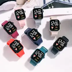 Crianças LED Digital Relógio de pulso, Relógio de pulso para crianças, Meninos e Meninas Relógios Esportivos, Silicone Strap, Estudantes