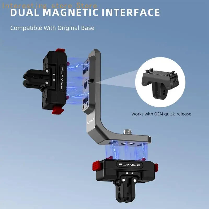 Magnetischer L-Rahmenhalter für Action-Kamera mit 1/4 Stativgewinde, Querformat, 55KC – Detail 4