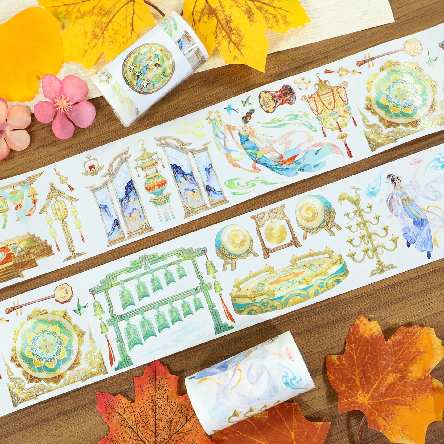 2m/Roll Dance Chinese Style Lady Washi Tape Decorative Tape For Sticker Scrapbooking Journal Card Making Stationery
