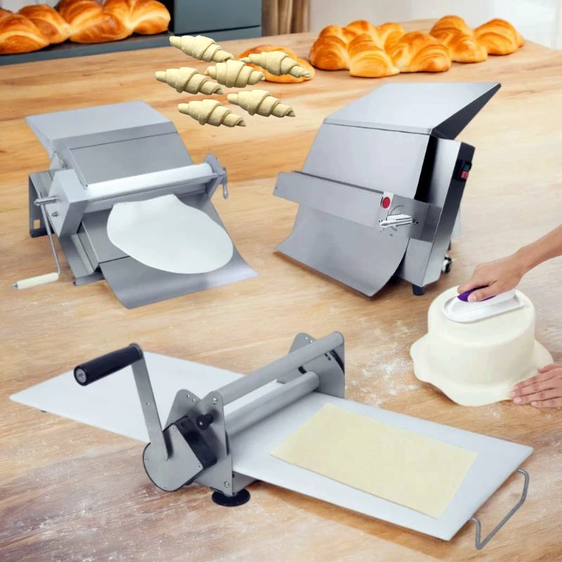 Sheeter reversível automático elétrico, Rolo Pão Croissant Puff Pastry Dough, Sheeter de padaria, Preço barato