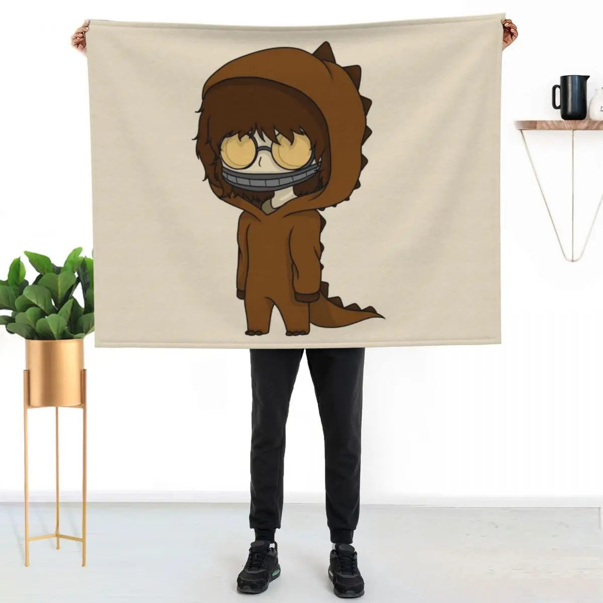 

ticci toby dinosaur chibi Throw Blanket Spring Fall Cozy Throw Blanket for Couch