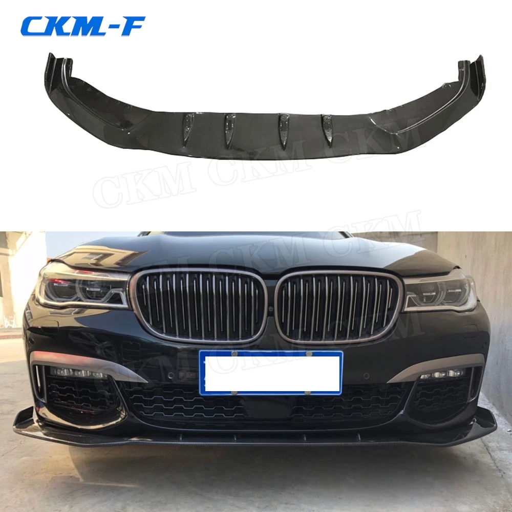 Carbon Fiber Front Lip Shovel Spoiler For BMW 7 Series G10 G11 M760 730i 740i 2017-2018 Car Bumper Chin Guard