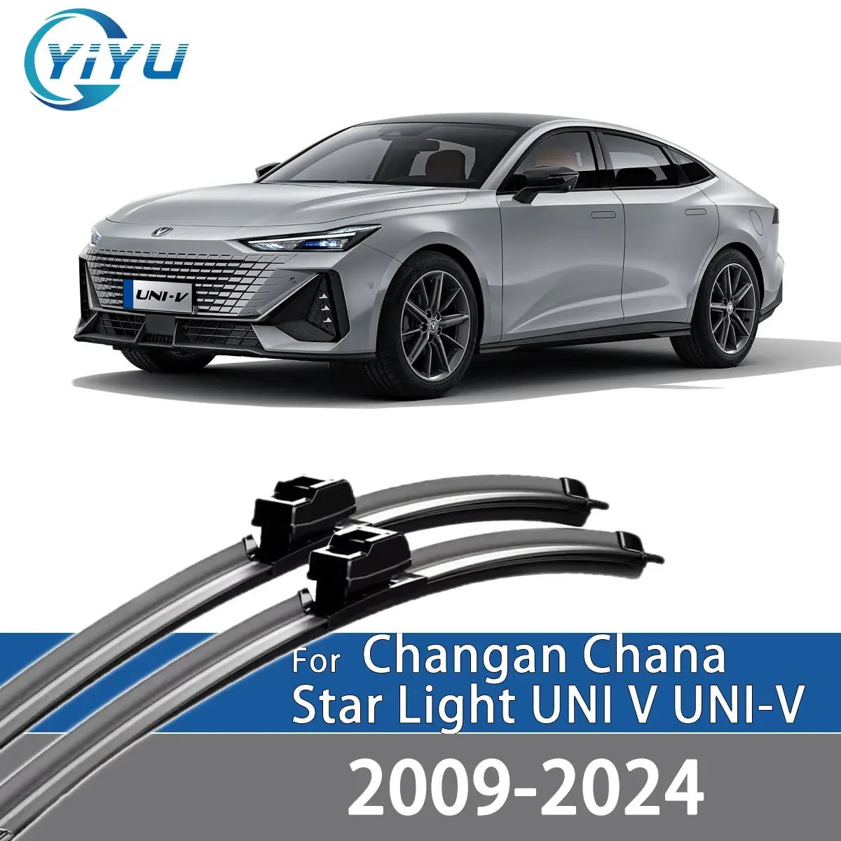 2 escobillas limpiaparabrisas delanteras para coche Changan Chana Star Light UNI V UNI-V 2009-2024, accesorios para parabrisas