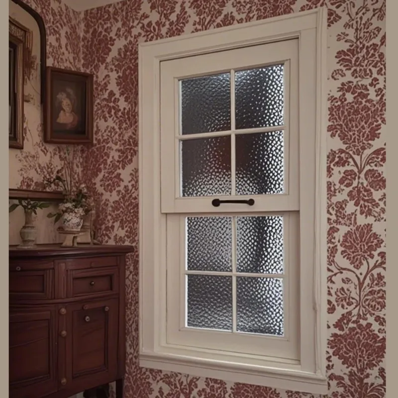 Single hanging window with sliding aluminum frame Double hanging sash design Hurricane window