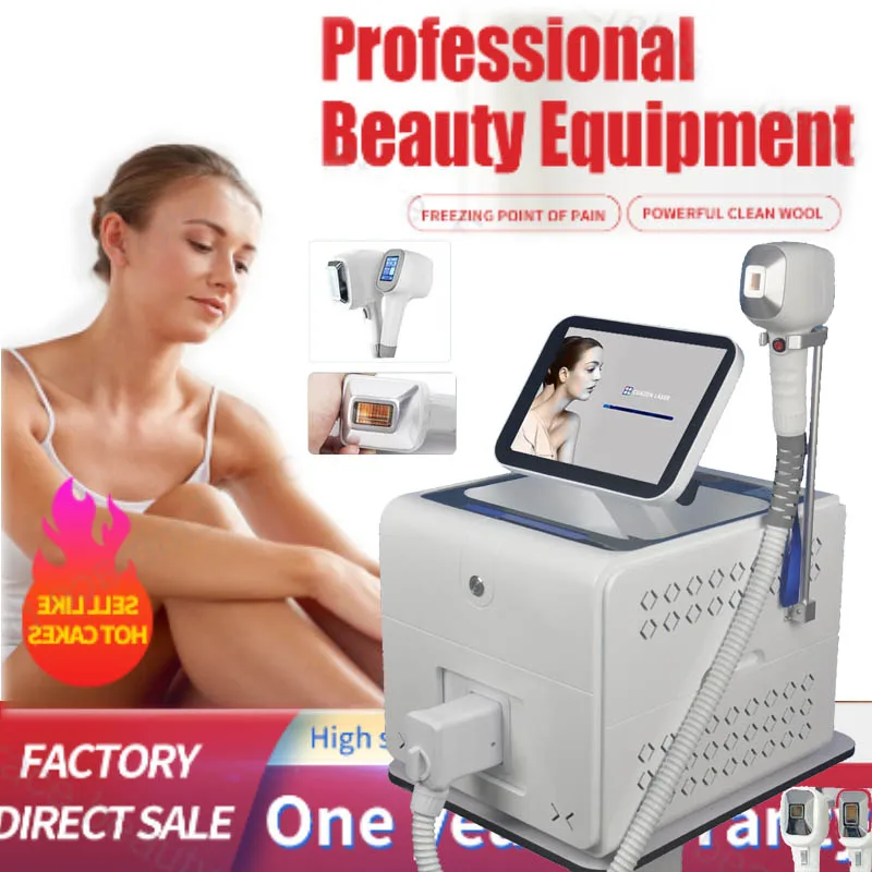 High quality and big salePortable 3 Wavelength 755 808 1064nm Permanent and Painless Diode Laser Hair Removal Machine for Beauty