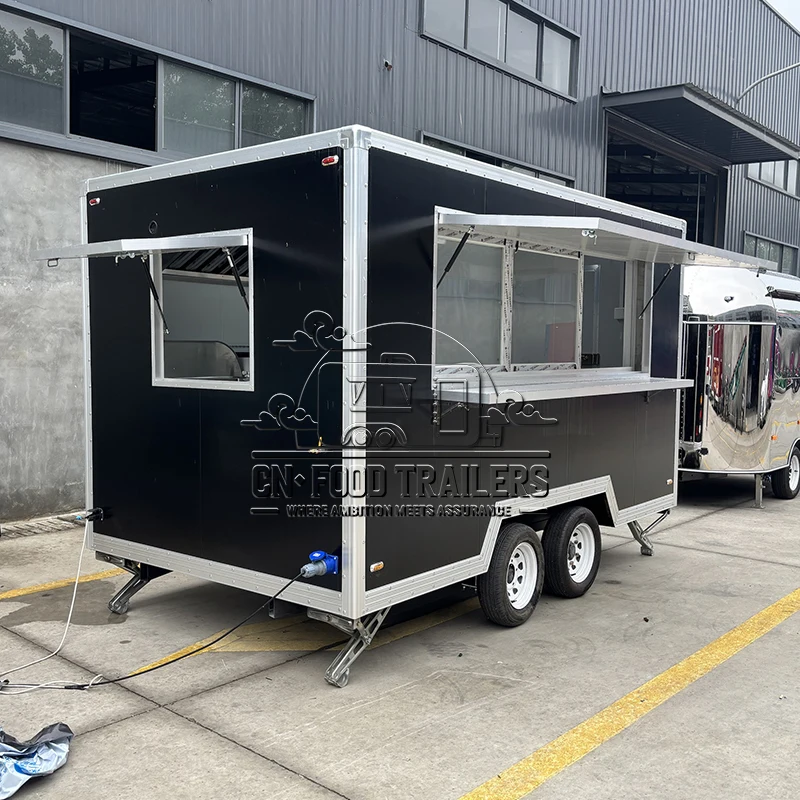 

Прицеп для еды CN Мобильный прицеп для еды по индивидуальному заказу с пекой для пиццы и полной кухней для торгового барбекю, мороженого и кофе