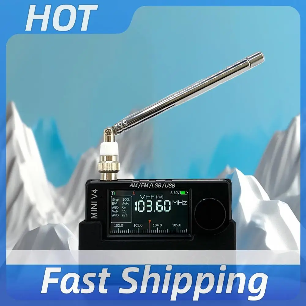 

Full-Band DSP Radio with Stand & Headphone Amplifier LSB USB Transistor Pocket Radios TYPE-C Charging for Walking Hiking Camping