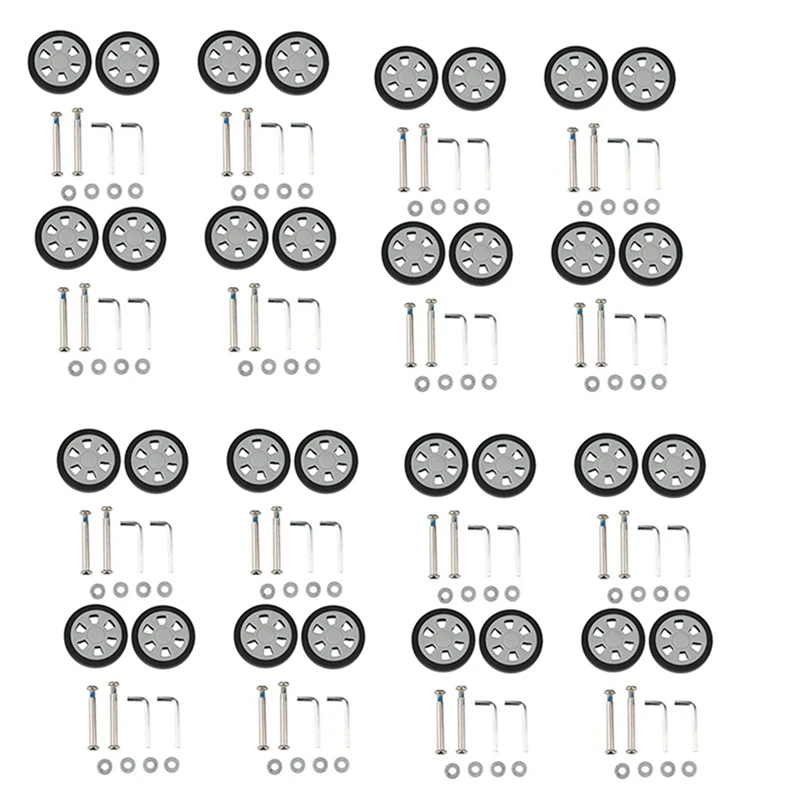 

NEW-32X Luggage Accessories Wheels Aircraft Suitcase Pulley Rollers Mute Wheel Wear-Resistant Parts Repair 55X12mm