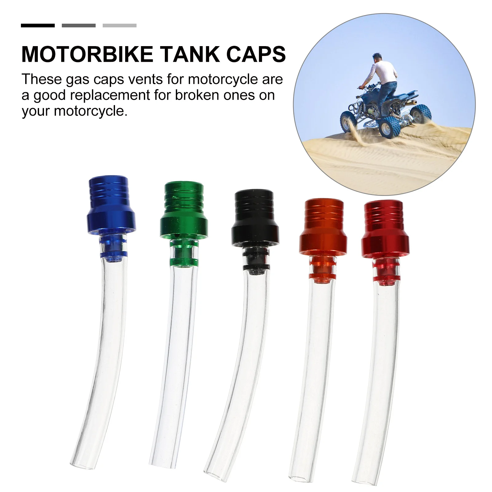 

5pcs Motorcycle Gas Fuel Caps Vent Atv Accessories Oil Tank Hose Durable Replacement For Motorcycle Parts Motorbike
