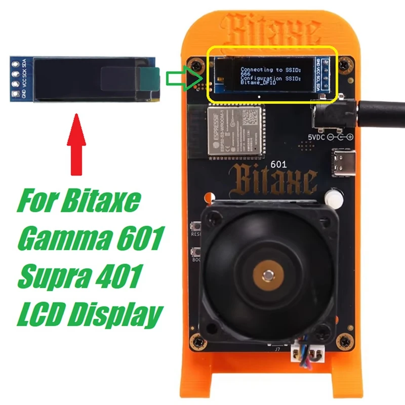 0.91 Inch 128x32 IIC White OLED LCD Display for Gamma 601 401 Ultra Bitcoin Miners DIY LCD Module-A32R